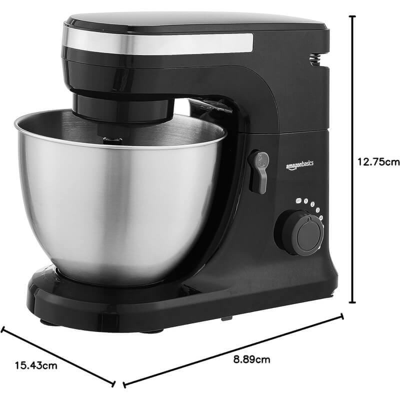 Küchenmaschine, Teigmaschine, Knetmaschine, Standmixer - Marke Amazon Basics 800 Watt mit Zubehör – Bild 8