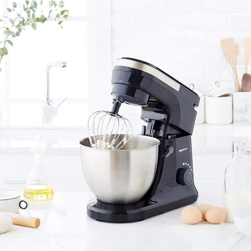 Küchenmaschine, Teigmaschine, Knetmaschine, Standmixer - Marke Amazon Basics 800 Watt mit Zubehör – Bild 7