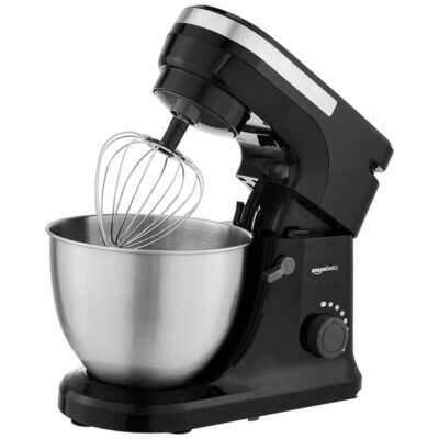 Küchenmaschine, Teigmaschine, Knetmaschine, Standmixer - Marke Amazon Basics 800 Watt mit Zubehör