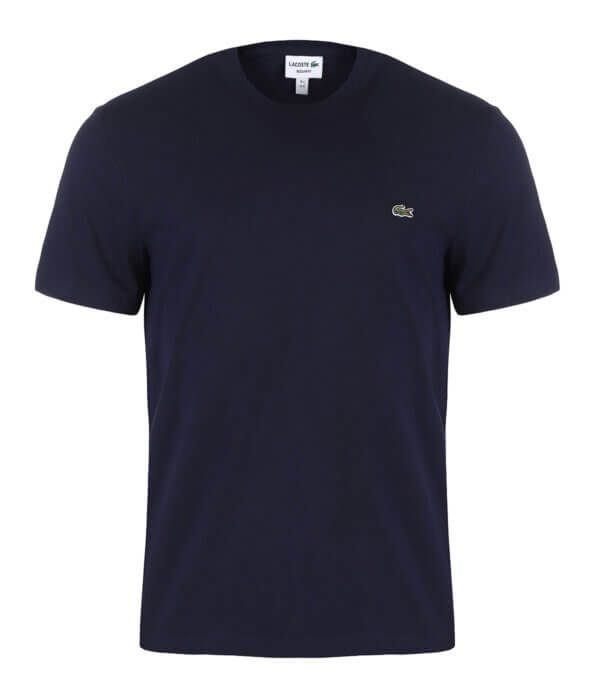 Lacoste Herren T-Shirt Rundhals TH2038 Navy Blue (166) Regulär Fit Größe 5 / L